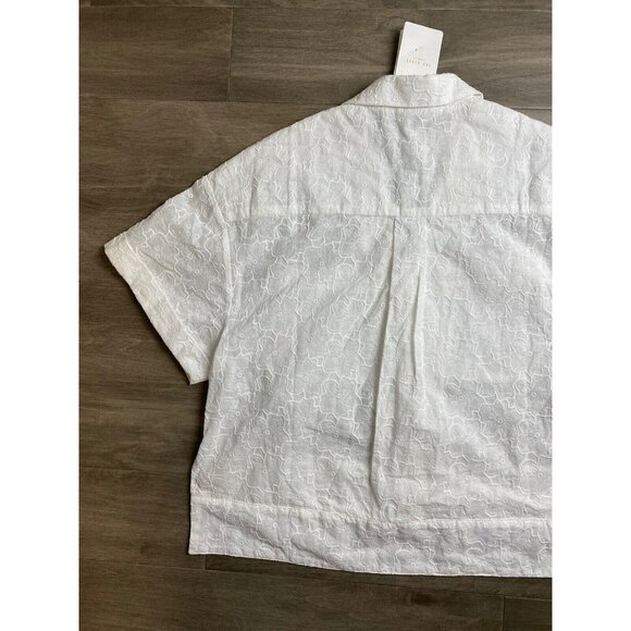 $195 TED BAKER Chancee Broidery Boxy Short sleeve Shirt blouse size 2 SOLD OUT - Picture 4 of 14